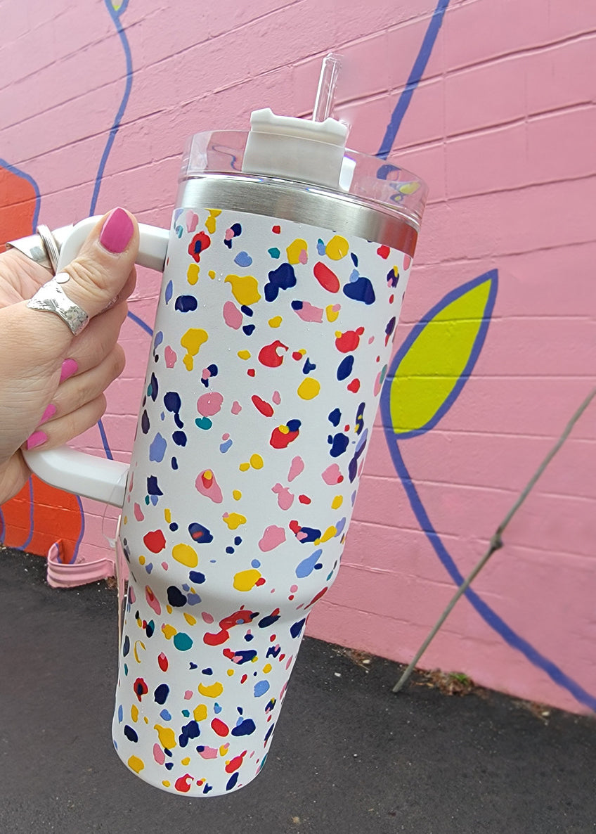 Tumbler blanco de colores