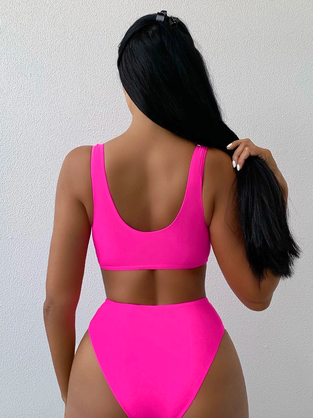 Bikini rosado de dos colores