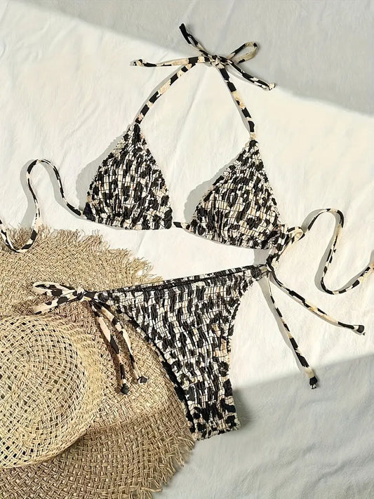 Bikini animal print de triangulo
