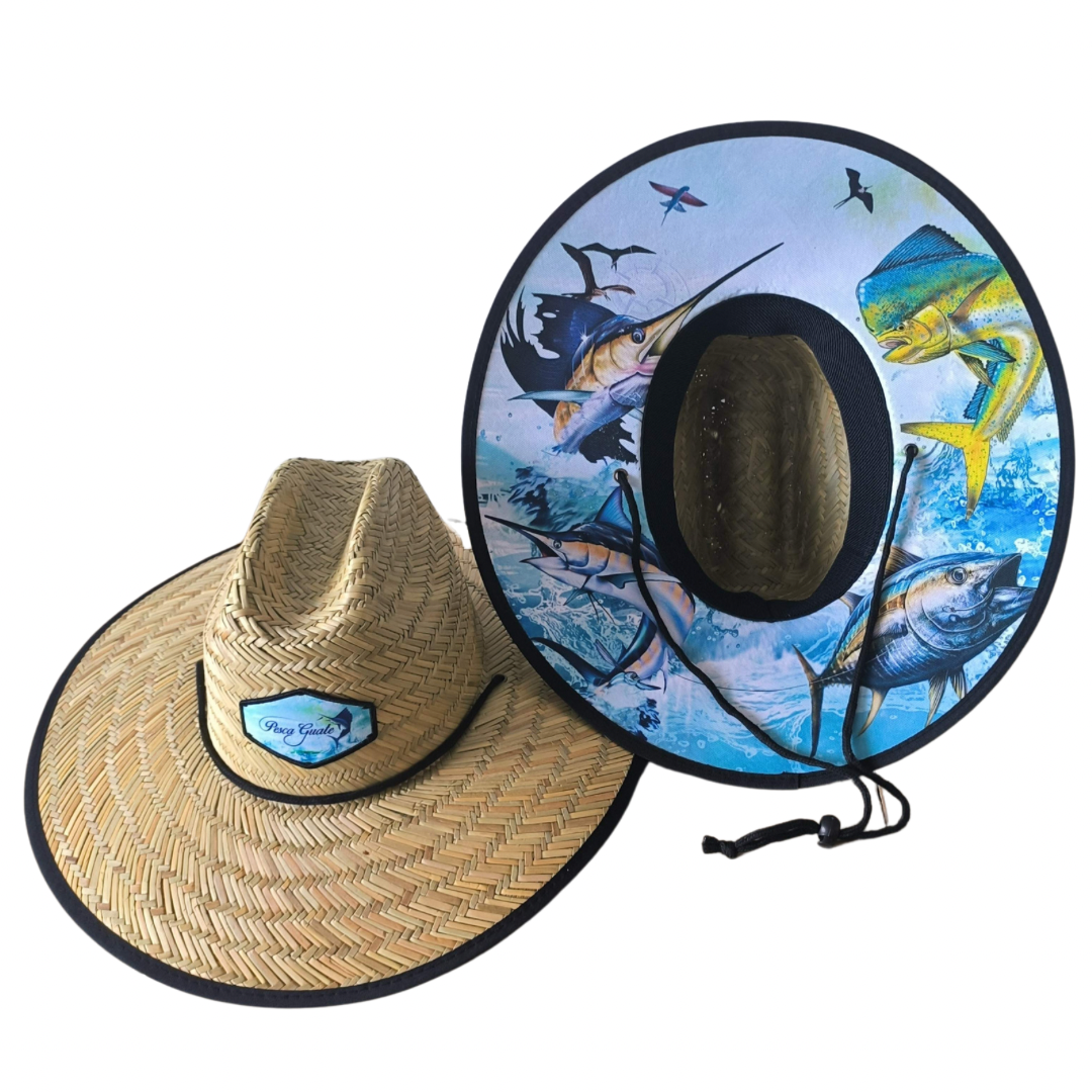 Sombrero de paja peces