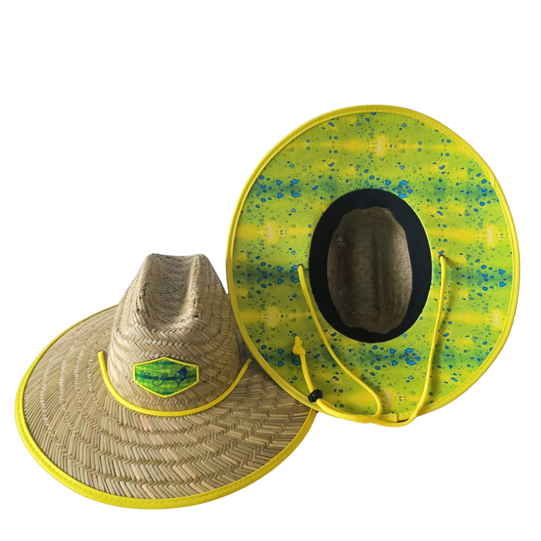 Sombrero de paja verde