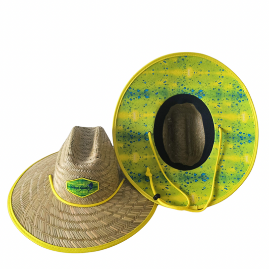 Sombrero de paja verde