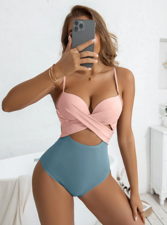 Calzoneta gris y rosado