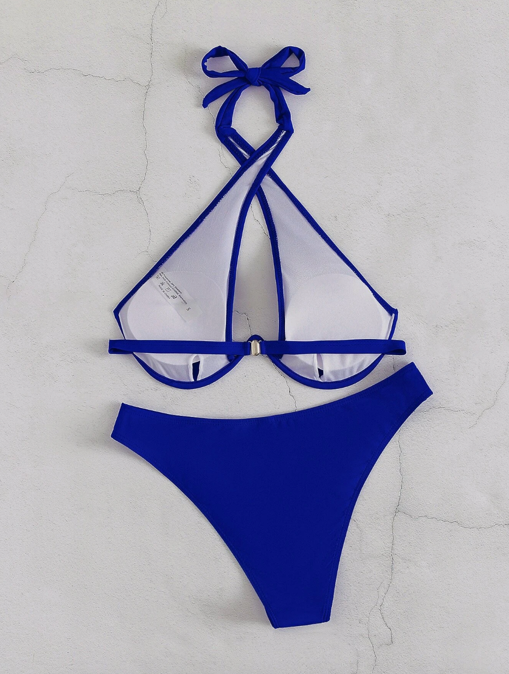Bikini azul tipo halter