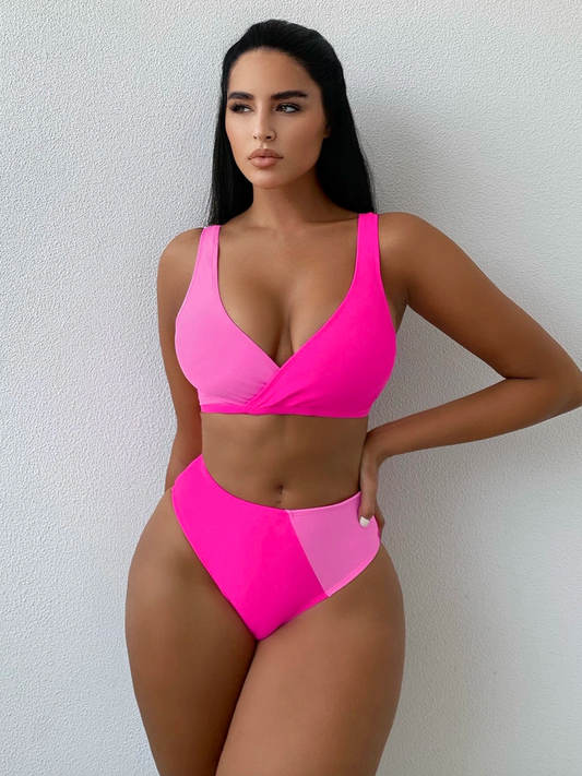 Bikini rosado de dos colores