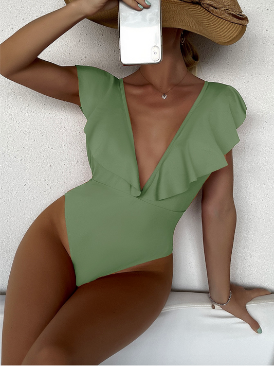 Calzoneta verde con vuelos