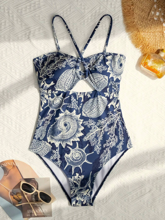 Calzoneta azul de conchas con apertura