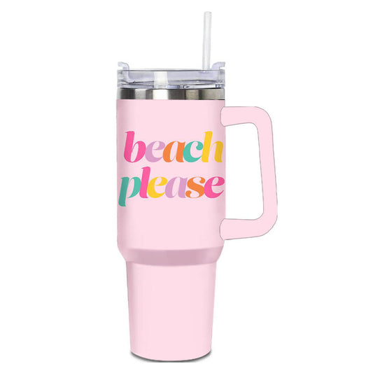 Tumbler rosado beach please